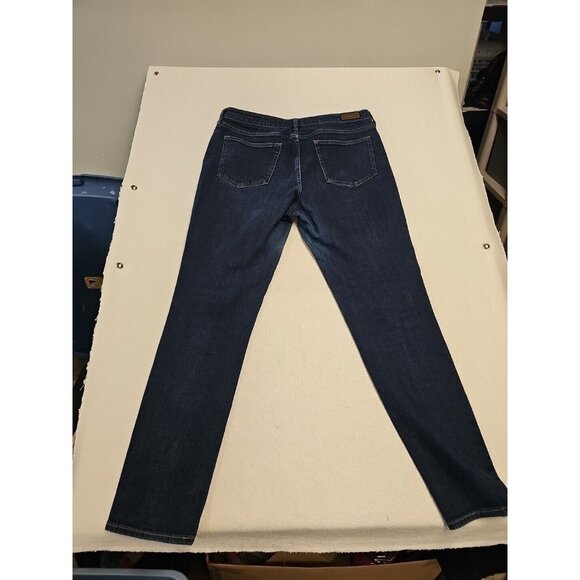 LANDS END Mid Rise Slim Women's Jean Size 14 Dark Wash - Picture 6 of 7